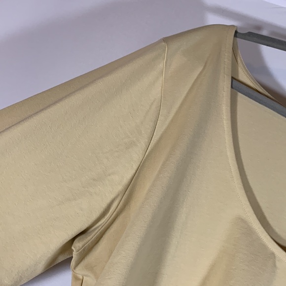 BP Nordstrom Pale Yellow Long Sleeve Crop Top NWT - Picture 3 of 8